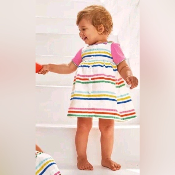Baby Boden Other - Baby Boden Stripe Pinafore Dress Baby Girl Size 9-12 months